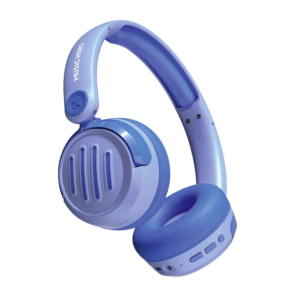 MUSIC HERO Kids Trådløse On-Ear Hodetelefoner for Barn – Blå v:886201 MUSIC HERO Kids Trådløse On-Ear Hodetelefoner for Barn – Blå v:886201
