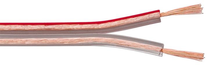 Goobay Høyttalerkabel gjennomsiktig CU 10 m spole, tverrsnitt 2 x 2,5 mm² v:4096724