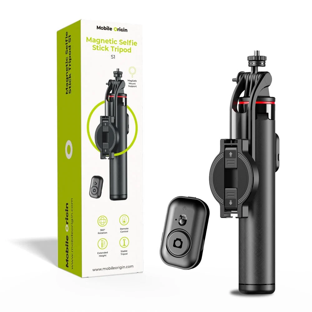 Mobile Origin 2-i-1 Magnetisk Tripod Selfie Stang – MagSafe Kompatibel v:6623049 Mobile Origin 2-i-1 Magnetisk Tripod Selfie Stang – MagSafe Kompatibel v:6623049