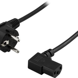 DELTACO apparatkabel, PC & väggutt, vinkl CEE 7/7 – vinkl IEC C13, 2m v:7063416 DELTACO apparatkabel, PC & väggutt, vinkl CEE 7/7 – vinkl IEC C13, 2m v:7063416