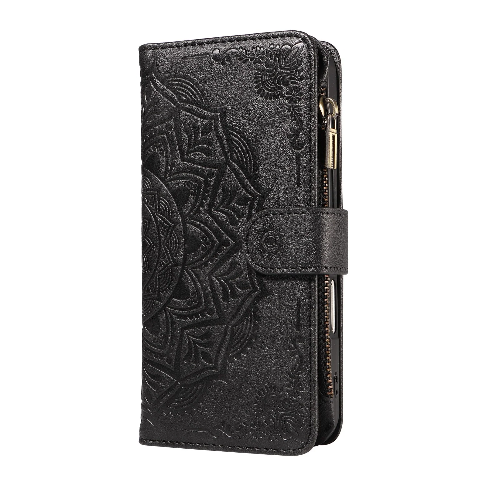 iPhone 17e / 16e EIDERWOOD Flippdeksel med 9 Kortholdere – Glidelåslom v:168932