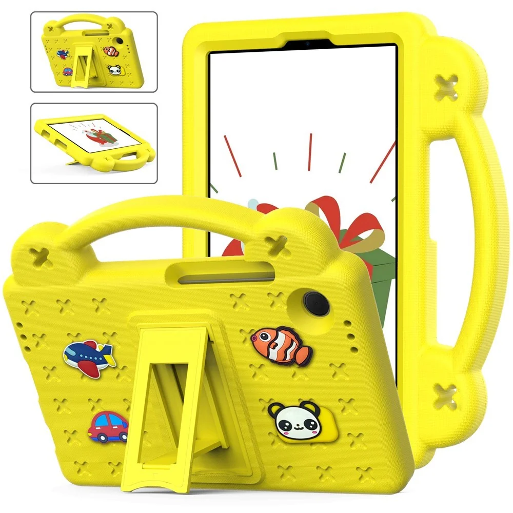 EIDERWOOD Samsung Galaxy Tab A11 / A9 Barnedeksel m. Kickstand – Gul v:2313330 EIDERWOOD Samsung Galaxy Tab A11 / A9 Barnedeksel m. Kickstand – Gul v:2313330