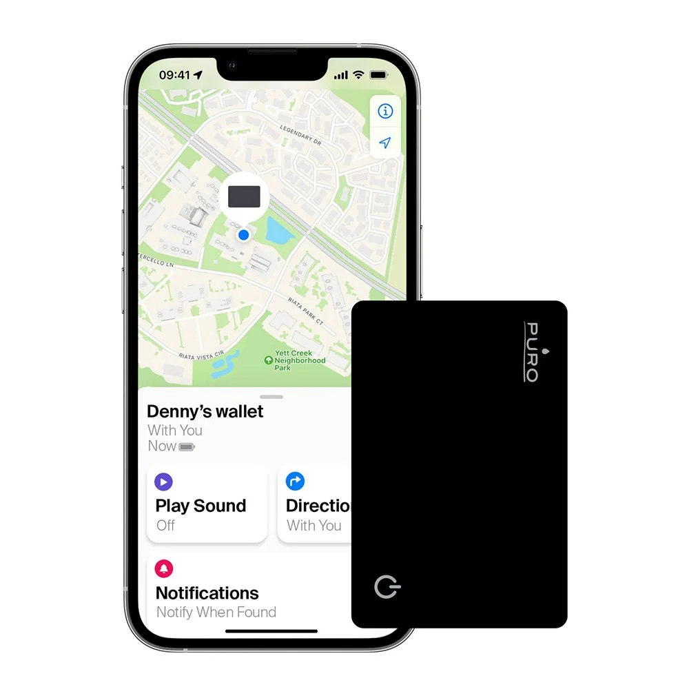 Puro Tracker-Kort for Lommebøker og Vesker - Apple Find My Compatible v:1753435