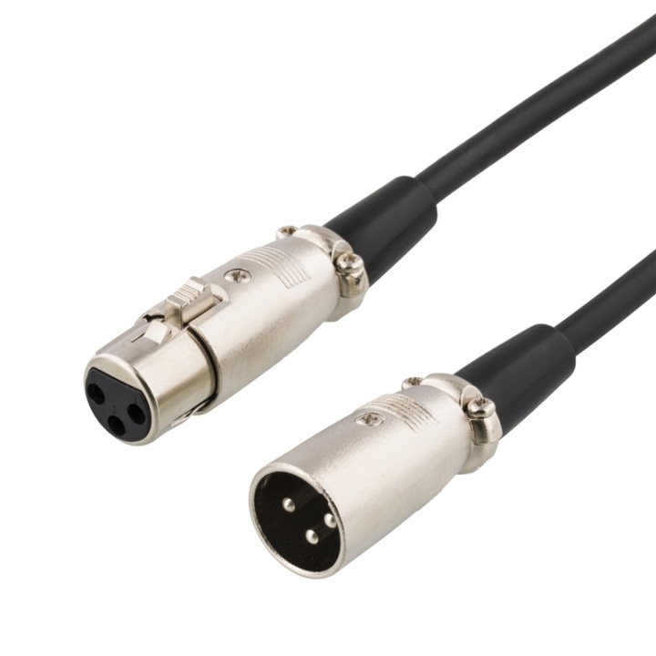 DELTACO XLR cable,3pin male to 3pin female,5m black v:8156237