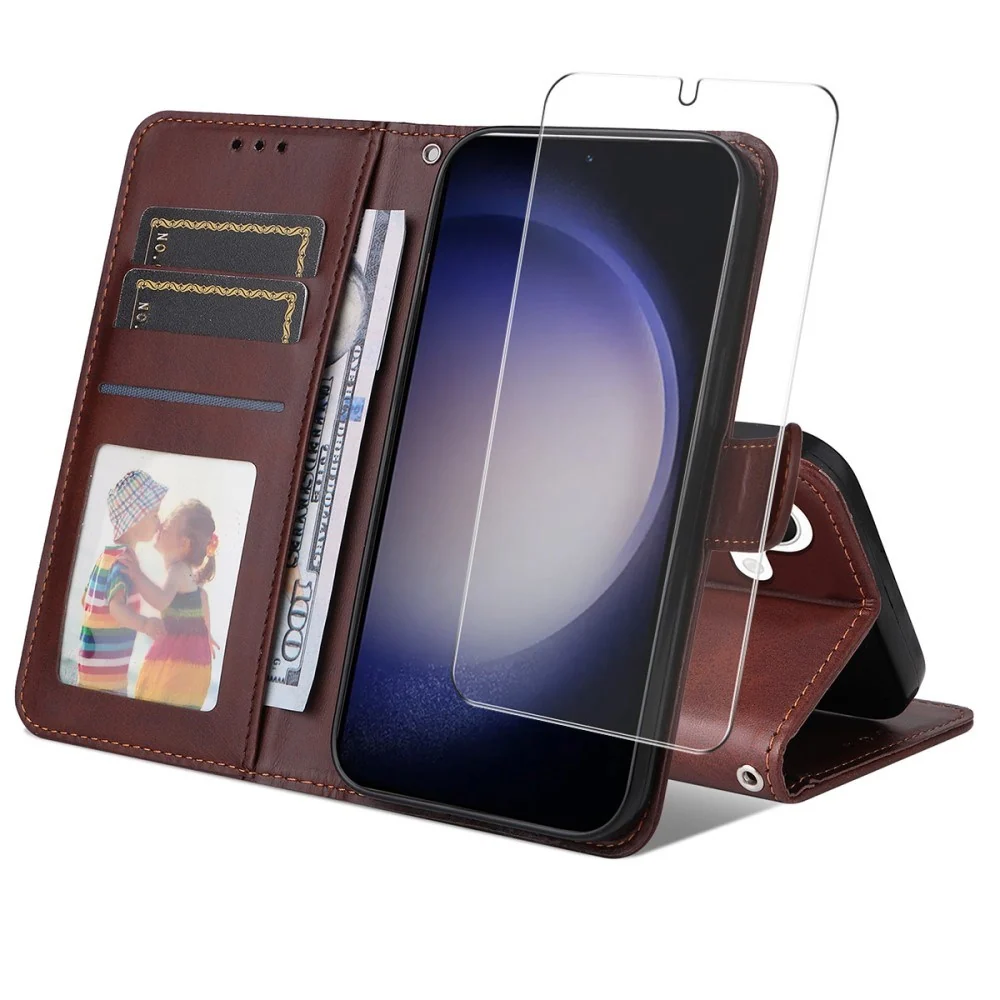 EIDERWOOD Samsung Galaxy S25 / S24 2-i-1 Kunstskinn Flip Deksel med Sk v:5290605 EIDERWOOD Samsung Galaxy S25 / S24 2-i-1 Kunstskinn Flip Deksel med Sk v:5290605