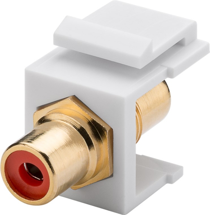 Goobay Keystone-modul RCA 2 x cinch-kontakt, rød, gullbelagt v:3151843