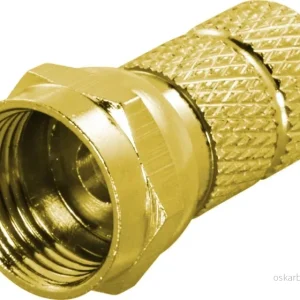 DELTACO F-kontakt, hann, 6,2 mm RG59/antennekabel, skruemontert, gullbelagte kontakter (DEL-653) v:8823050 DELTACO F-kontakt, hann, 6,2 mm RG59/antennekabel, skruemontert, gullbelagte kontakter (DEL-653) v:8823050