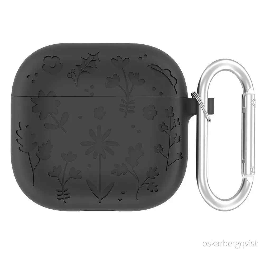Apple AirPods (5. & 4. Gen.) Silikon Deksel med Karabinkrok og Blomste v:6715289 Apple AirPods (5. & 4. Gen.) Silikon Deksel med Karabinkrok og Blomste v:6715289