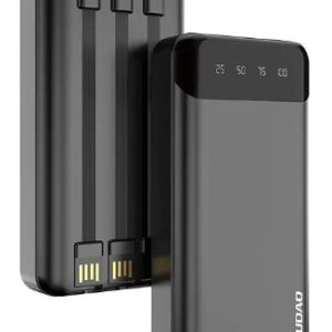 Dudao romslig powerbank med 3 innebygde kabler 20000mAh USB Type C + micro USB + Lightning svart (Dudao K6Pro+) v:5967883 Dudao romslig powerbank med 3 innebygde kabler 20000mAh USB Type C + micro USB + Lightning svart (Dudao K6Pro+) v:5967883