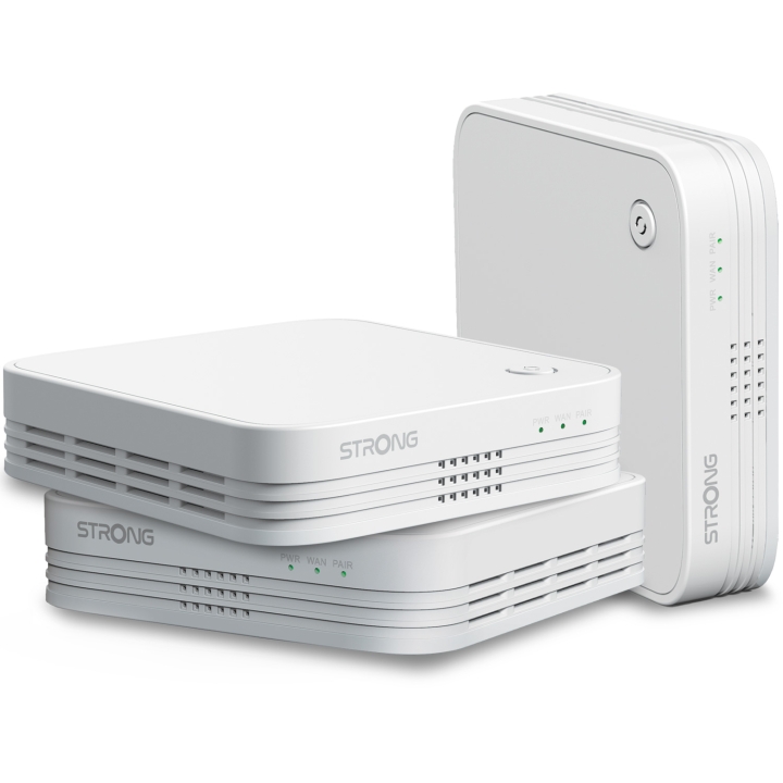 Strong Atria WiFi Mesh 1200 Home kit 2,4+5GHz 3-pakning v:3294150 Strong Atria WiFi Mesh 1200 Home kit 2,4+5GHz 3-pakning v:3294150
