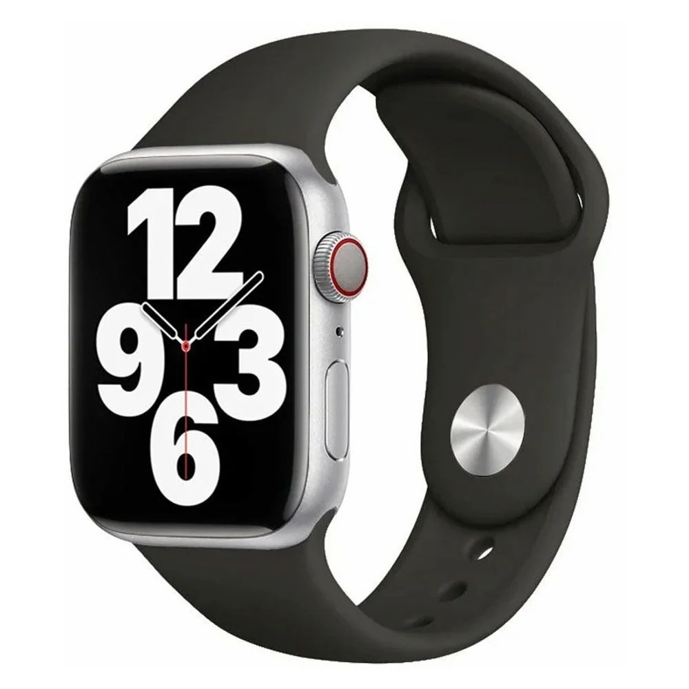 Apple Watch (42/44/SE/45/46/49 mm) Lippa Silikon Stropp – Mørkegrå v:9731416