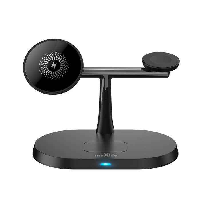 Maxlife MXWC-03 - 3-i-1 trådløs ladestasjon, 15 W, svart v:1657861