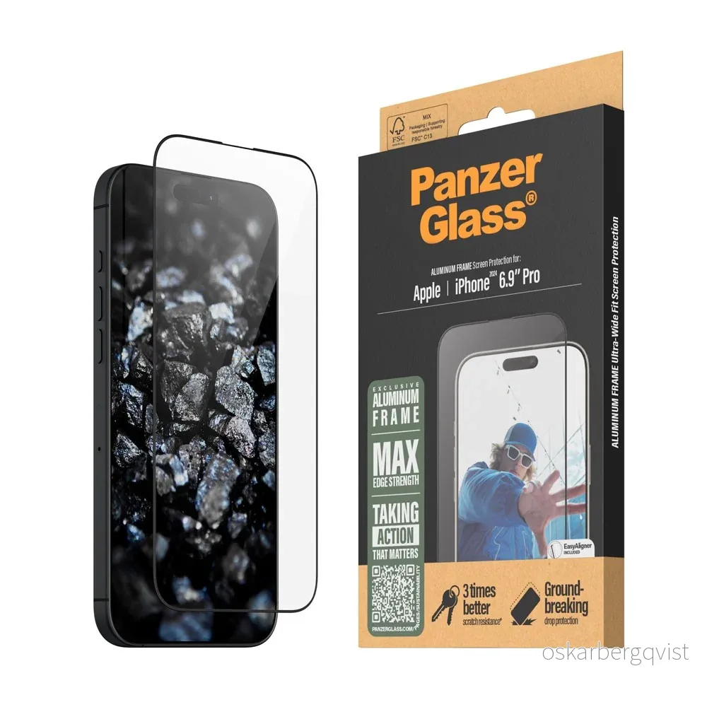 iPhone 16 Pro Max PanzerGlass Ultra Wide Fit Skjermbeskyttelse m. Easy v:2452188