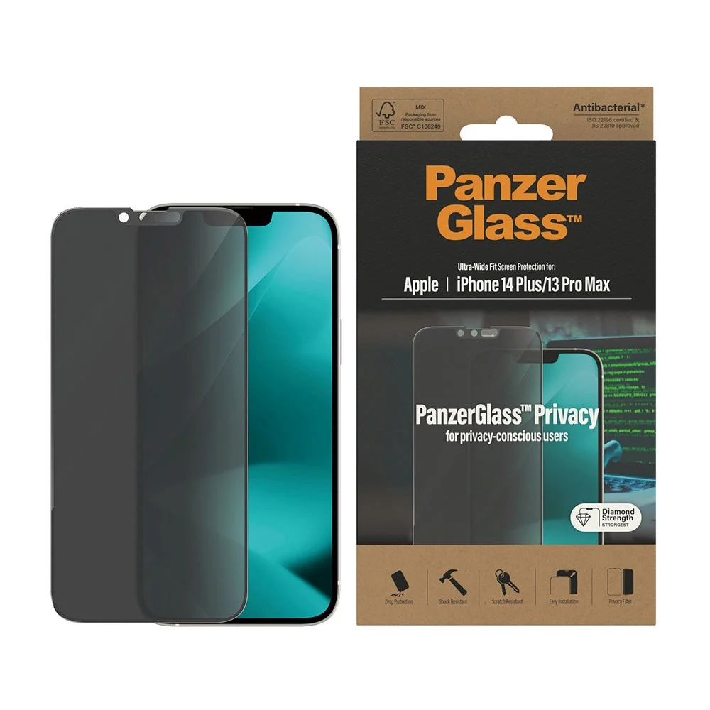 iPhone 14 Plus / 13 Pro Max PanzerGlass AntiBacterial Ultra Wide Fit S v:6648011 iPhone 14 Plus / 13 Pro Max PanzerGlass AntiBacterial Ultra Wide Fit S v:6648011
