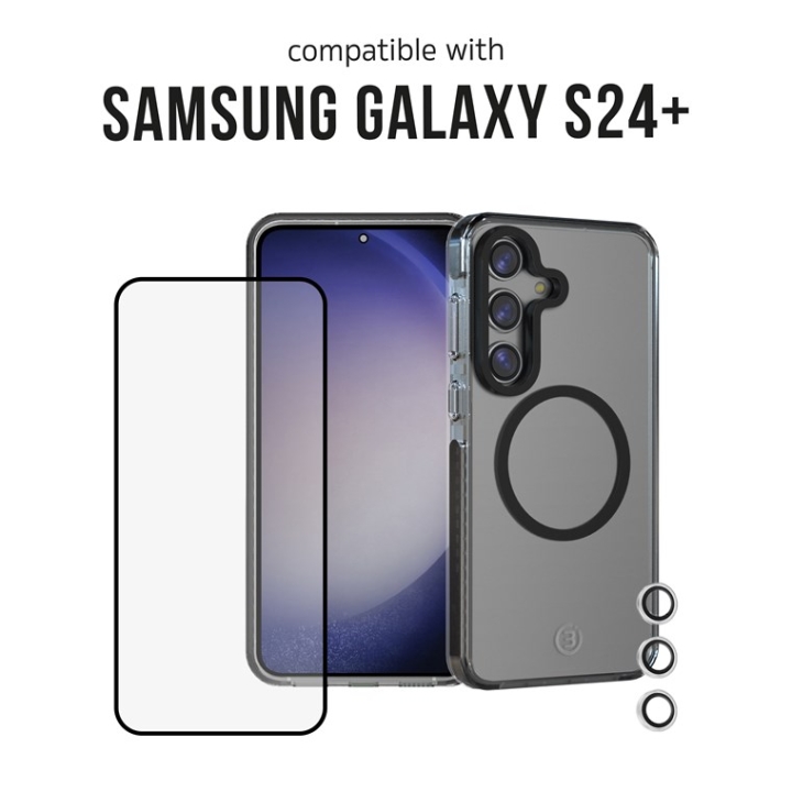 3SIXT 4in1 Protection Bundle mobilskall, skjermbeskytter, kamerabeskytter og stressfri applikator, kompatibel med Samsung Galaxy S24+, gjennomsiktig v:1229187 3SIXT 4in1 Protection Bundle mobilskall, skjermbeskytter, kamerabeskytter og stressfri applikator, kompatibel med Samsung Galaxy S24+, gjennomsiktig v:1229187