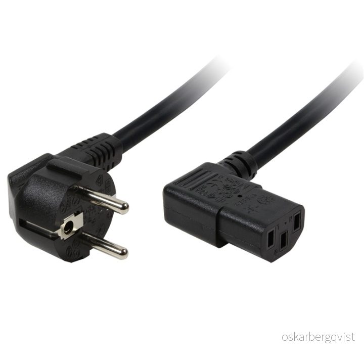 LogiLink Apparatkabel CEE 7/7 90° – C13 90° Svart, 2 m v:1477027 LogiLink Apparatkabel CEE 7/7 90° – C13 90° Svart, 2 m v:1477027