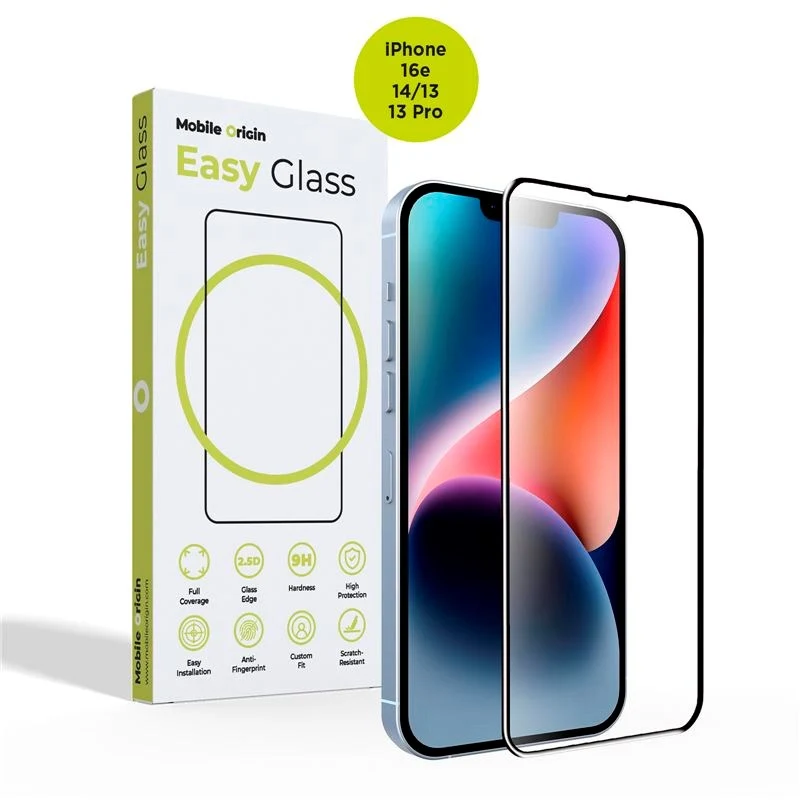 iPhone 17e / 16e / 14 / 13 / 13 Pro Mobile Origin EasyGlass Skjermbesk v:7221046 iPhone 17e / 16e / 14 / 13 / 13 Pro Mobile Origin EasyGlass Skjermbesk v:7221046