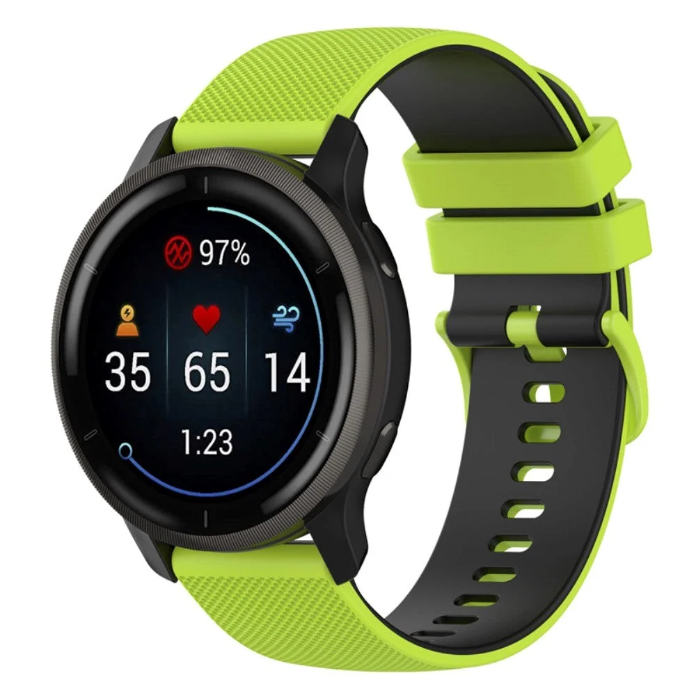 Smartwatch Silikone Rem (22mm) Gitter – Lime Grønn / Svart v:5534330 Smartwatch Silikone Rem (22mm) Gitter – Lime Grønn / Svart v:5534330