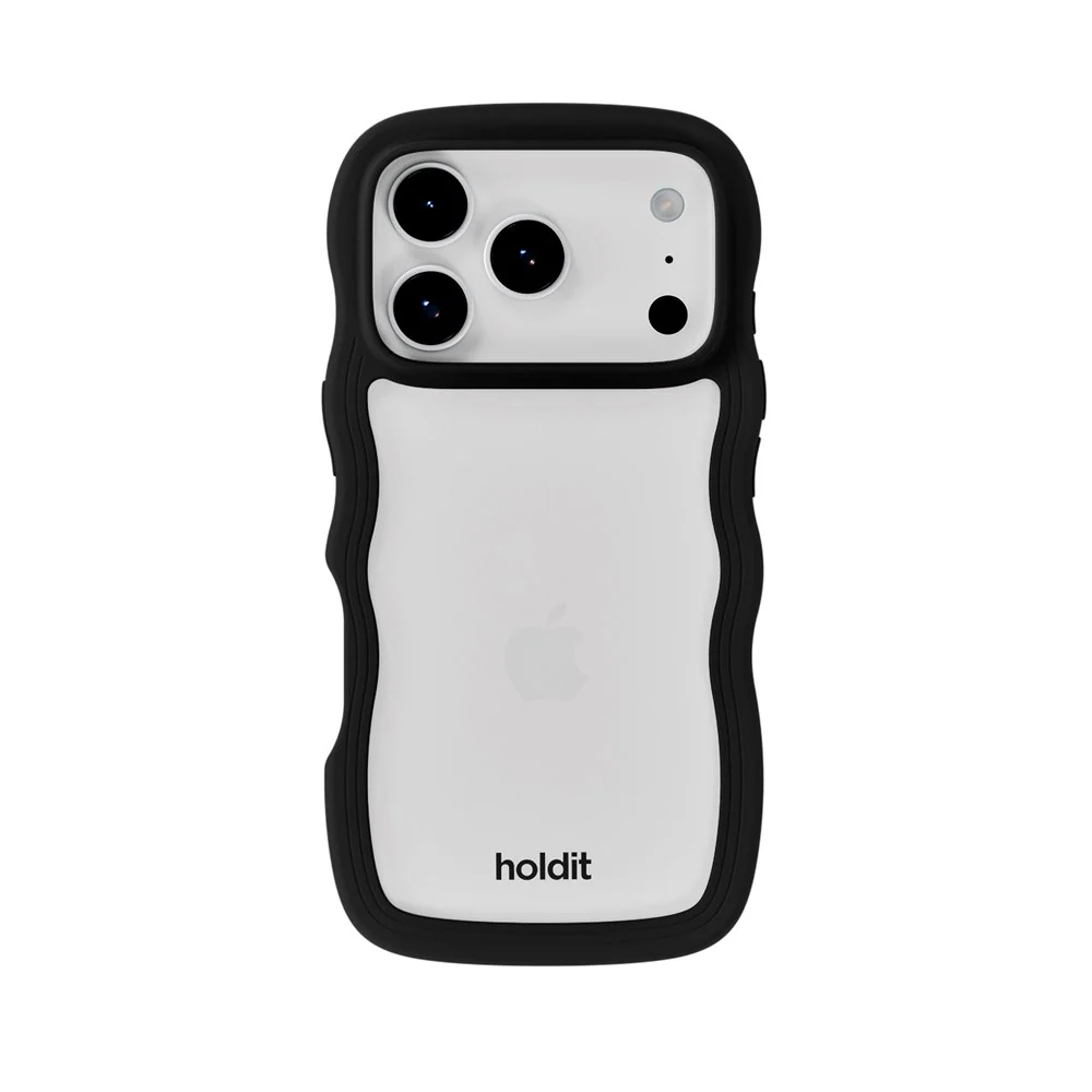 Holdit iPhone 18 Pro / 17 Pro Wavy Deksel – Black / Transparent v:390578 Holdit iPhone 18 Pro / 17 Pro Wavy Deksel – Black / Transparent v:390578