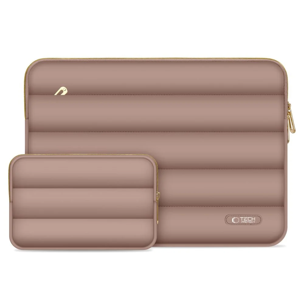 Tech-Protect Puffy MacBook / Laptop 15-16" Sleeve m. Liten Veske - Bru v:6226584