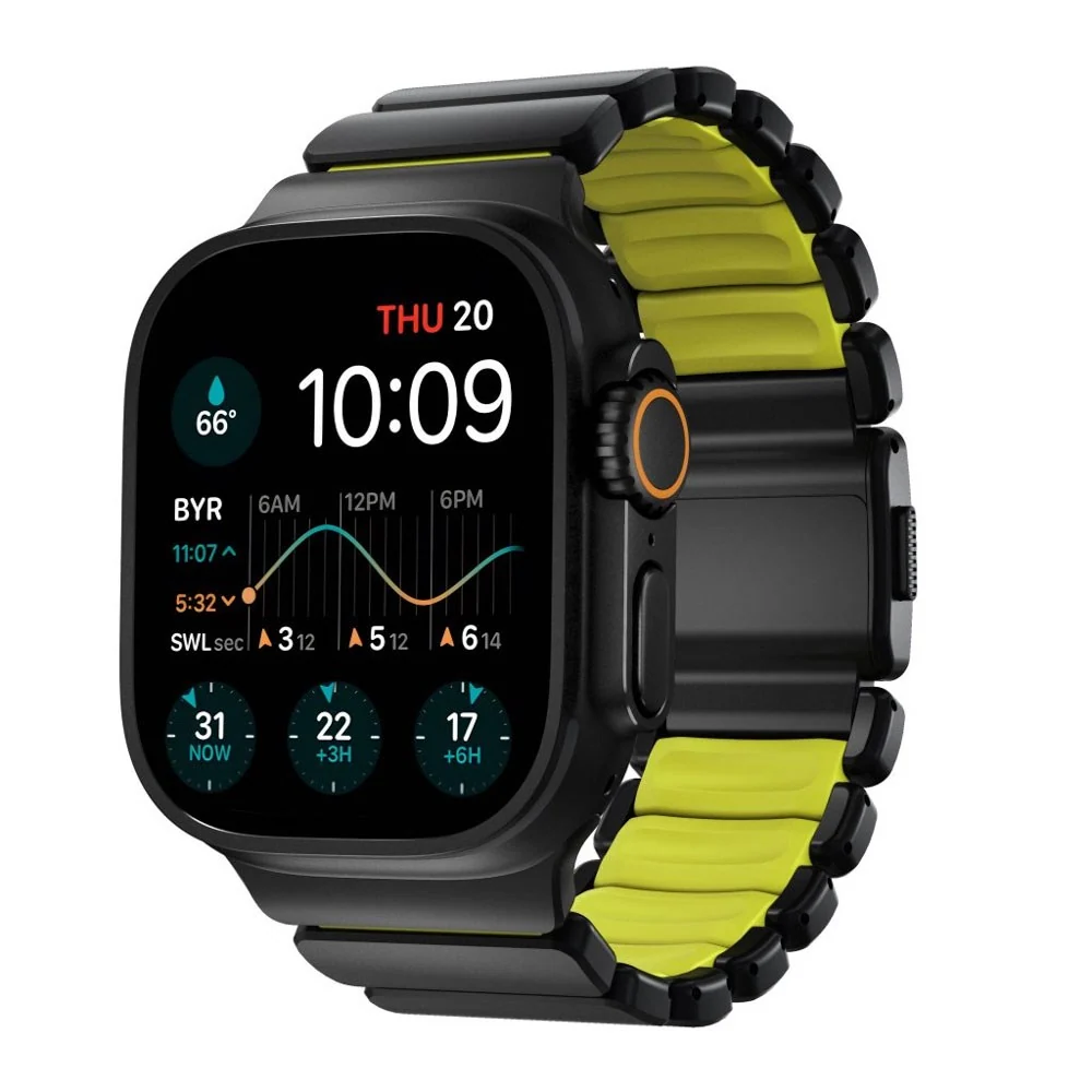 Apple Watch (42 / 44 / SE / 45 / 46 / 49mm) Nomad Stratos Band - Black v:8319666