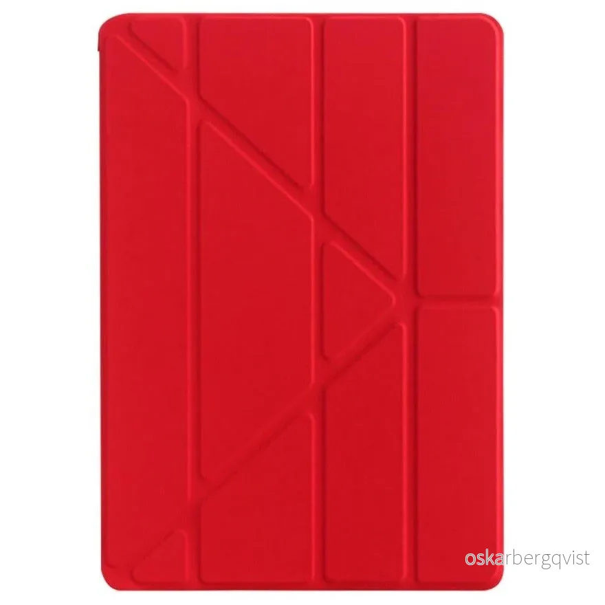 iPad 10.2 (2021 / 2020 / 2019) Deksel – Fleksibel Origami Deksel – Rød v:3700413