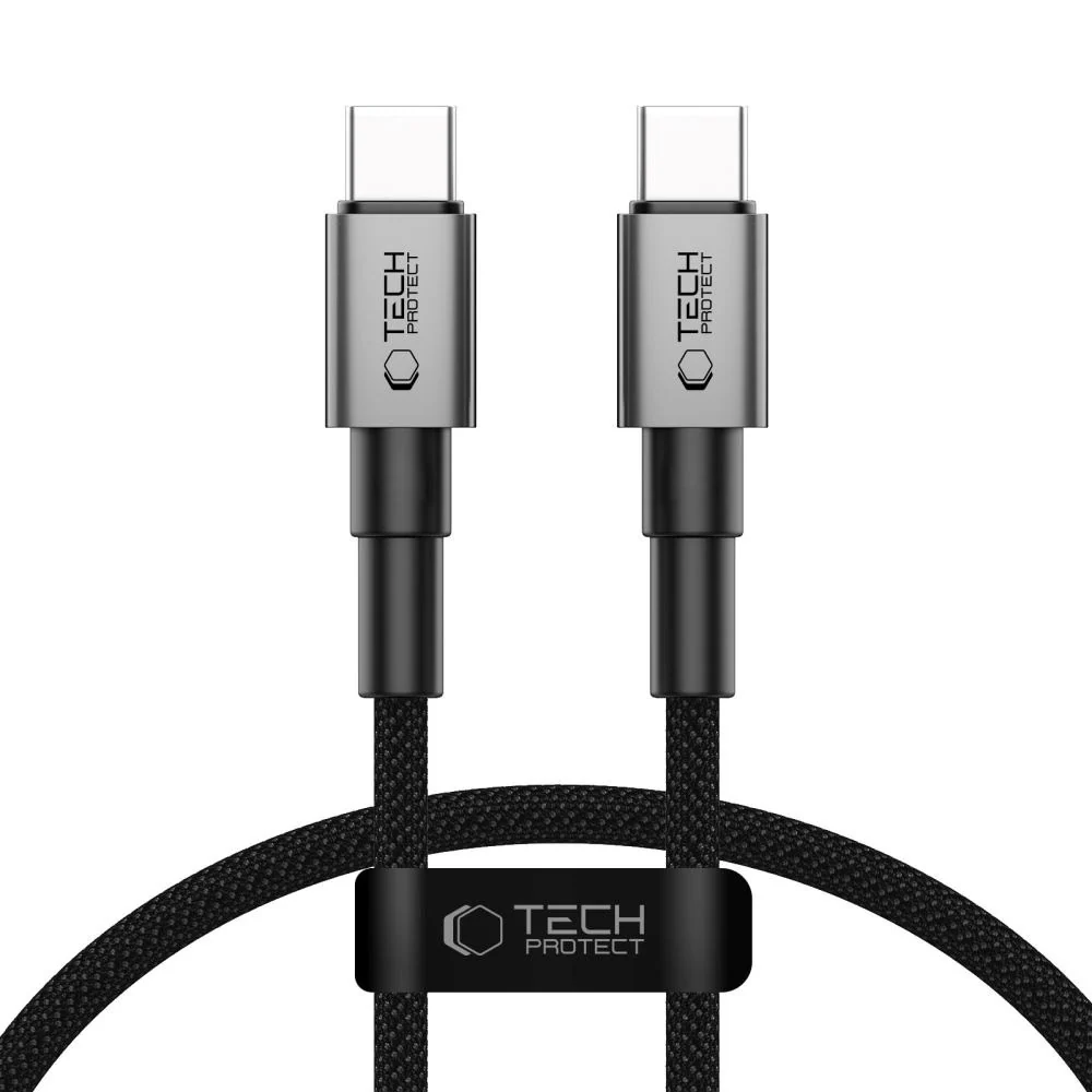 Tech-Protect Ultraboost DNA PD 60W/3A USB-C til USB-C-Kabel 25 cm - Sv v:1599433