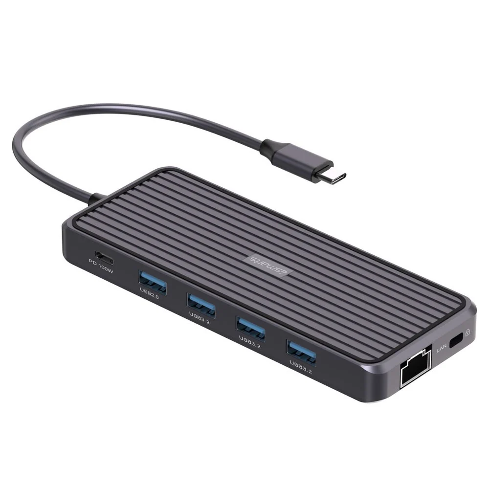 4smarts SmartDock 11-i-1 USB-C Docking Station – 100W – Svart v:9097633 4smarts SmartDock 11-i-1 USB-C Docking Station – 100W – Svart v:9097633