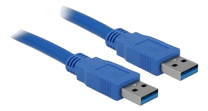 DeLOCK Kabel USB 3.0 Type-A hann > USB 3.0 Type-A hann, 3 m, blå v:6467444