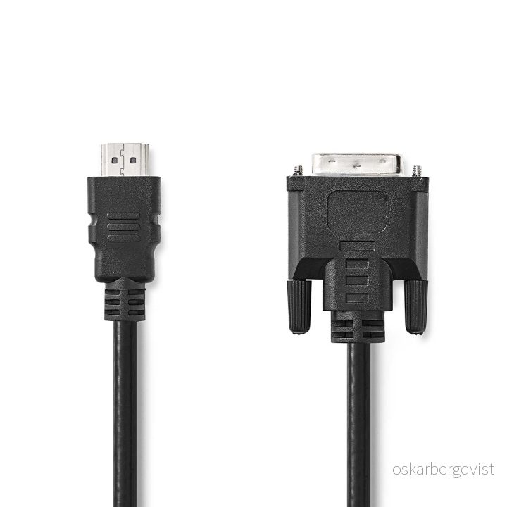 Nedis HDMI™ Cable | HDMI ™ -kontakt | DVI-D 24+1-Pin Han | 1080p | Nikkel belagt | 2.00 m | Rett | PVC | Sort | Boks v:1839641 Nedis HDMI™ Cable | HDMI ™ -kontakt | DVI-D 24+1-Pin Han | 1080p | Nikkel belagt | 2.00 m | Rett | PVC | Sort | Boks v:1839641