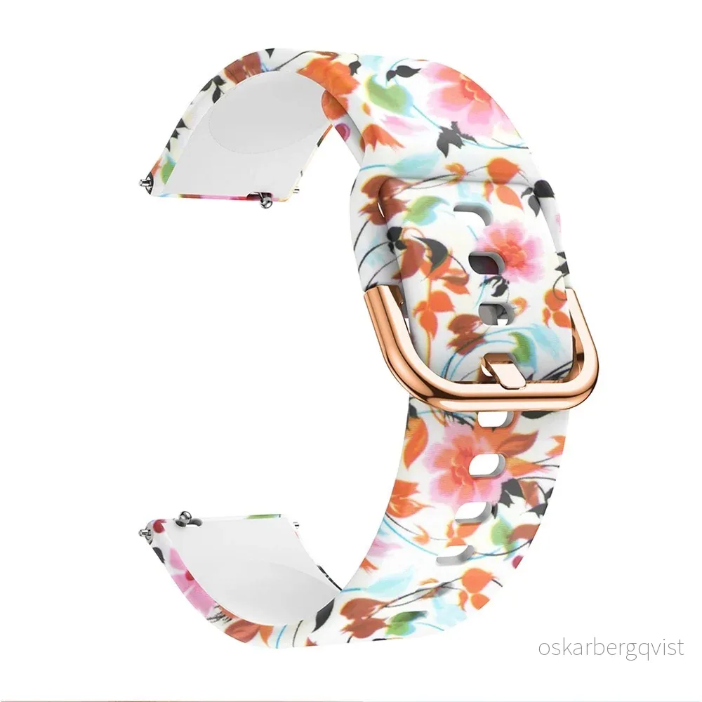 EIDERWOOD Universal (20mm) Smartklokke Silikonrem – Fargerike Blomster v:5253911 EIDERWOOD Universal (20mm) Smartklokke Silikonrem – Fargerike Blomster v:5253911