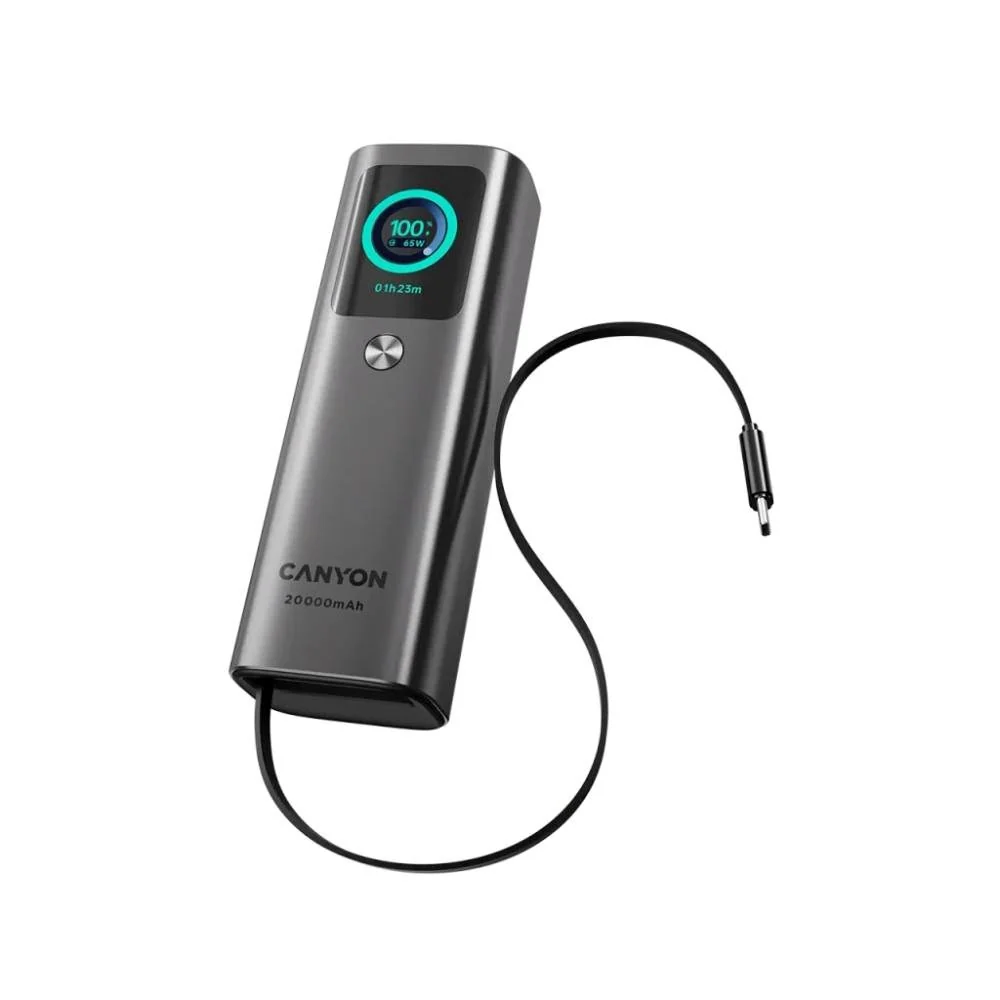 Canyon OnPower 265 PowerBank – 165W / 20.000 mAh – Grå v:5856223