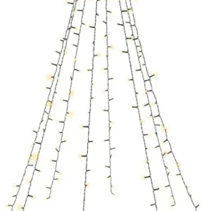 Goobay 200 LED overcast juletrebelysning med ring med timer og minnefunksjon, 8 lysmoduser, 24 V ekstern transformator, varmhvit (3000 K), for innendørs og utendørs bruk (IP44) v:9262695 Goobay 200 LED overcast juletrebelysning med ring med timer og minnefunksjon, 8 lysmoduser, 24 V ekstern transformator, varmhvit (3000 K), for innendørs og utendørs bruk (IP44) v:9262695