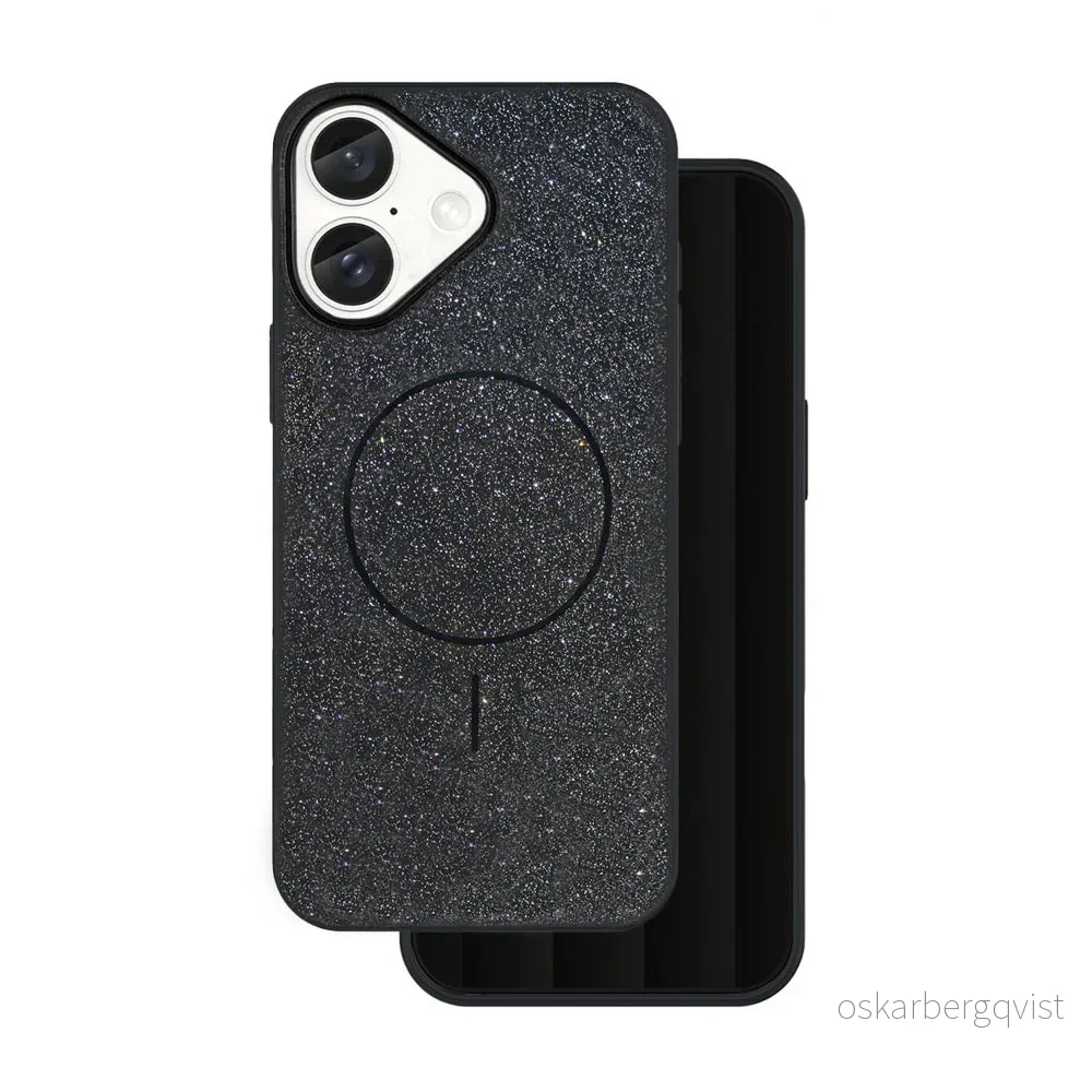 iPhone 17e / 16e TFO Glitter Thin Deksel - MagSafe Kompatibel - Svart v:393617