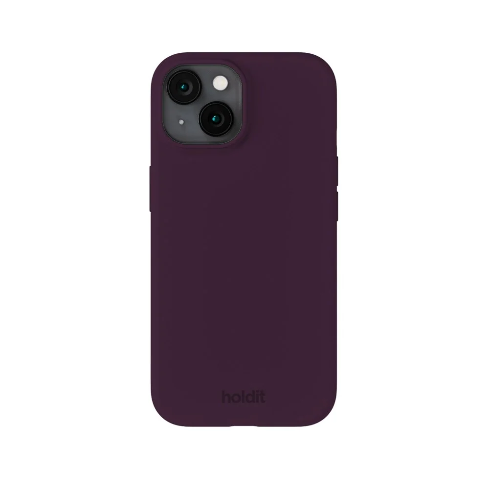 Holdit iPhone 15 Soft Touch Silikon Deksel - Deep Plum v:406402