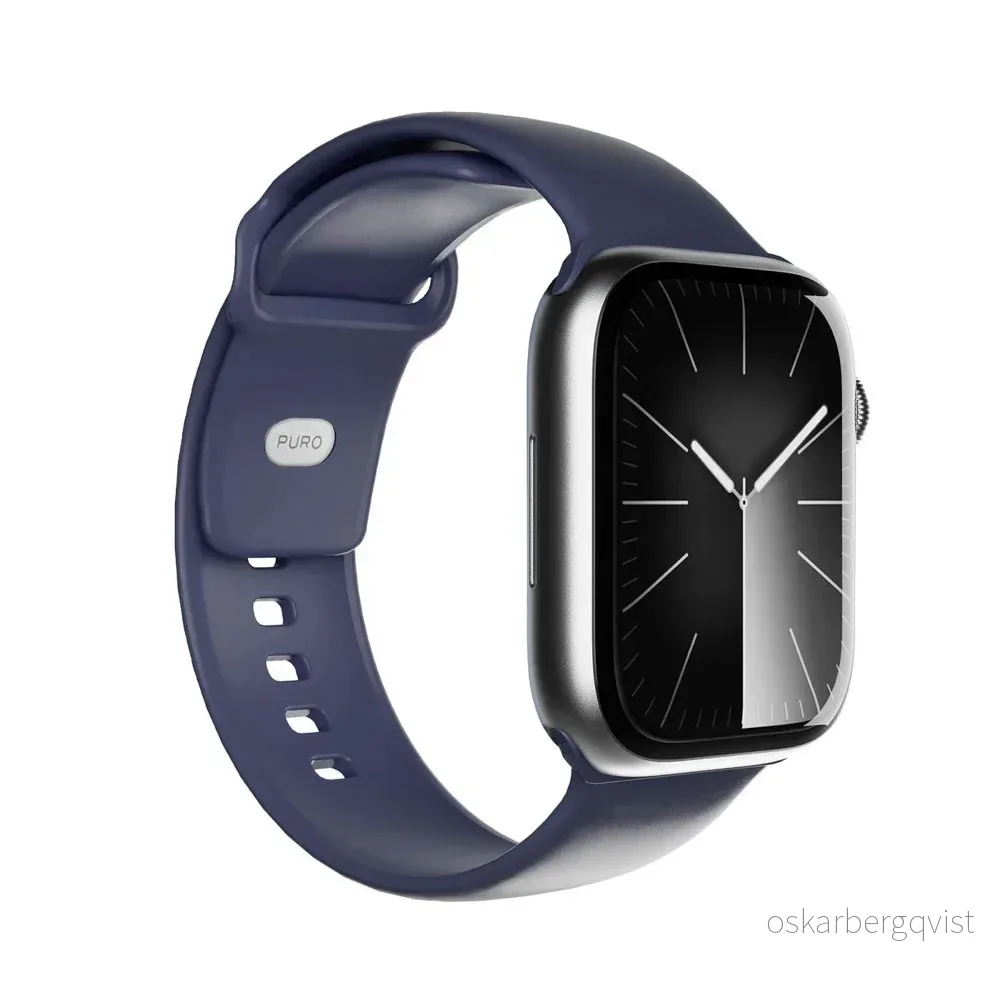Apple Watch (42/44/SE/45/46/49mm) Puro ICON Silikon Klokkerem – Crown v:8316622