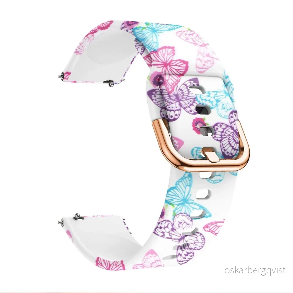 EIDERWOOD Universal (20mm) Smartklokke Silikonrem – Sommerfugler v:808476 EIDERWOOD Universal (20mm) Smartklokke Silikonrem – Sommerfugler v:808476