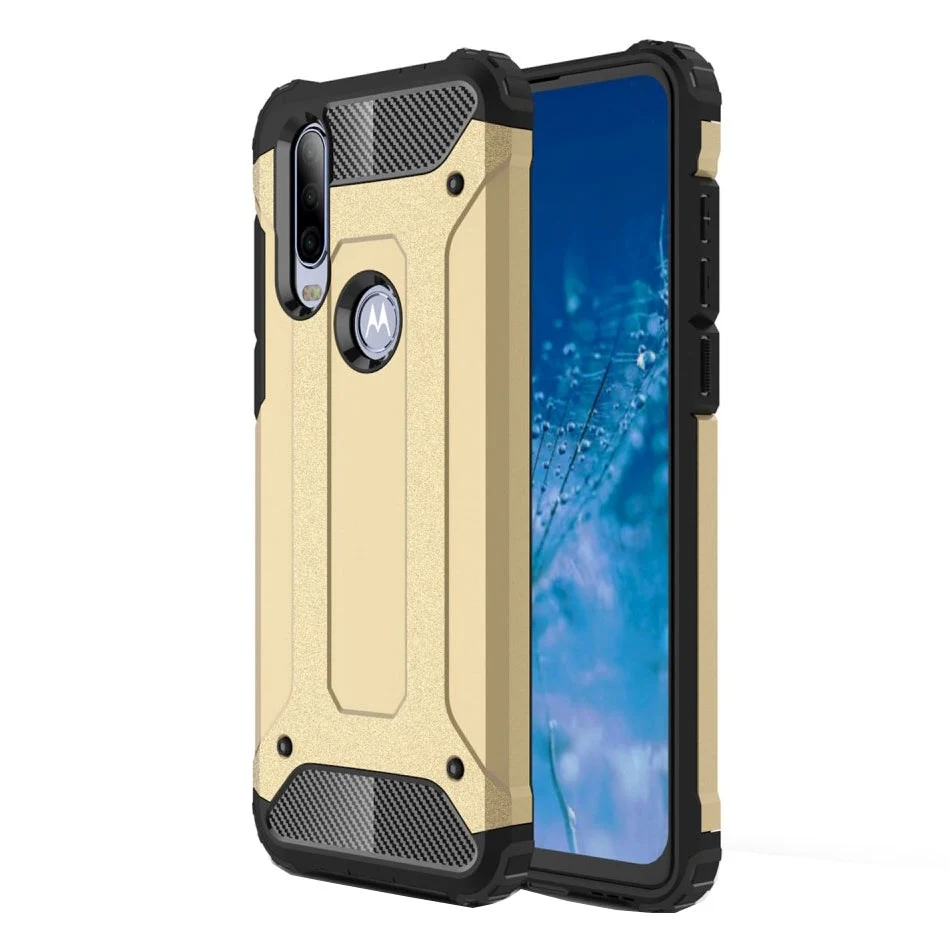 Motorola One Action Armor Guard Håndverkerdeksel - Gull v:2752529