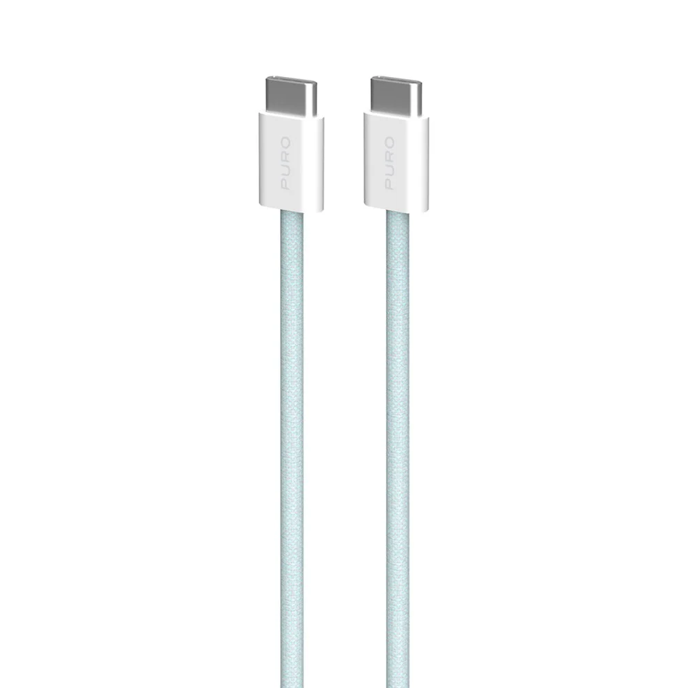 Puro Flettet USB-C Kabel – 1,5m, 60W og 480Mbps Dataoverføring - Lyseb v:8749703