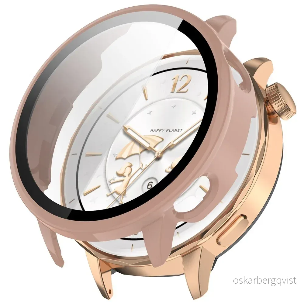OnePlus Watch 3 (43mm) Deksel med Skjermbeskytter i Herdet Glass – Ros v:258747