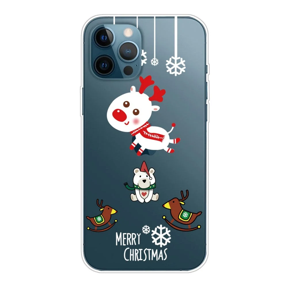 iPhone 14 Pro Fleksibel Plast Jul Deksel - Julreinsdyr v:8617436