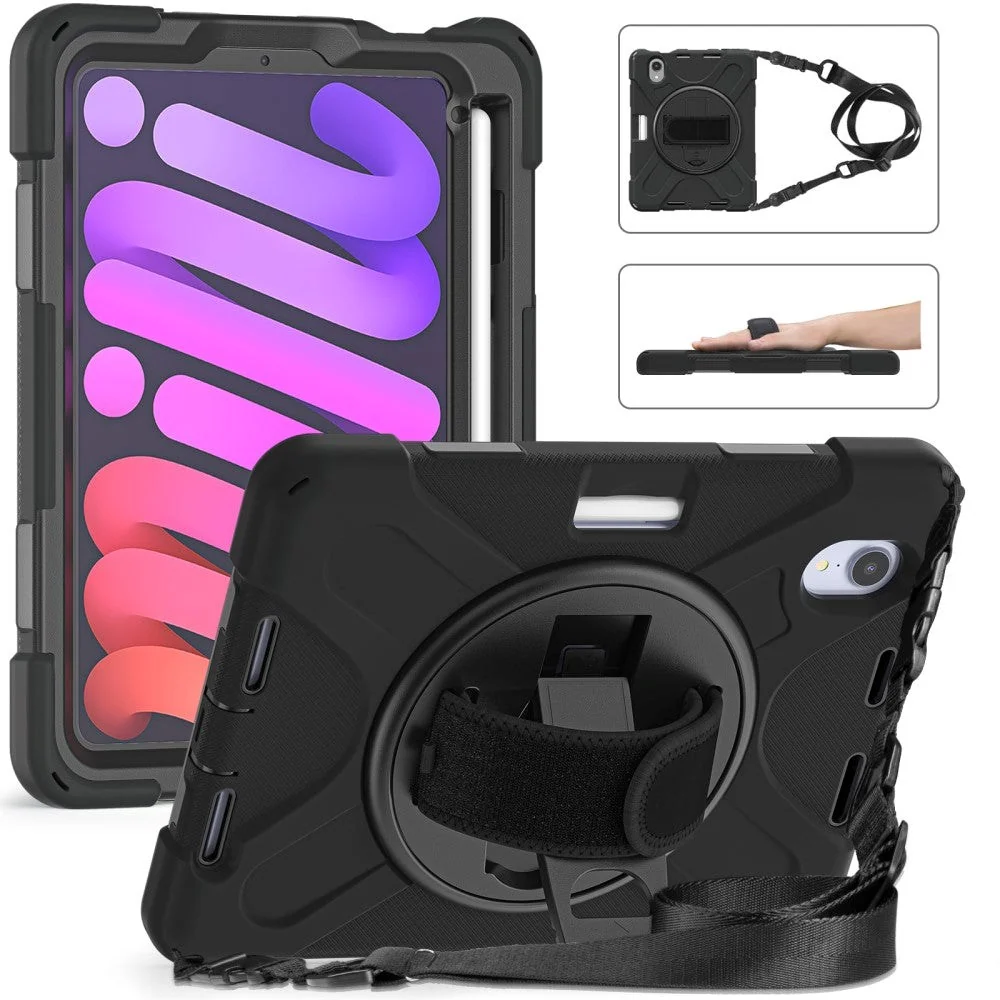 iPad Mini (2024 / 2021) Håndverksdeksel – Kickstand & Håndholder – Sva v:2259516