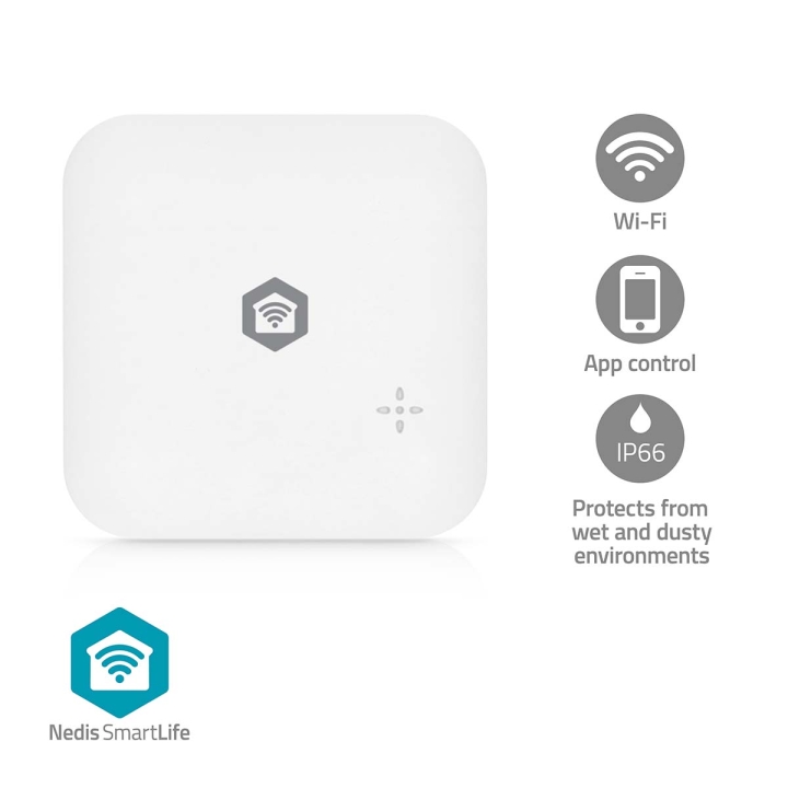 Nedis SmartLife Vanndetektor | Wi-Fi | Batteri drevet | Utvidelse inkludert | Maks. batteri levetid: 24 Måned | 80 dB | Hvit v:8950938