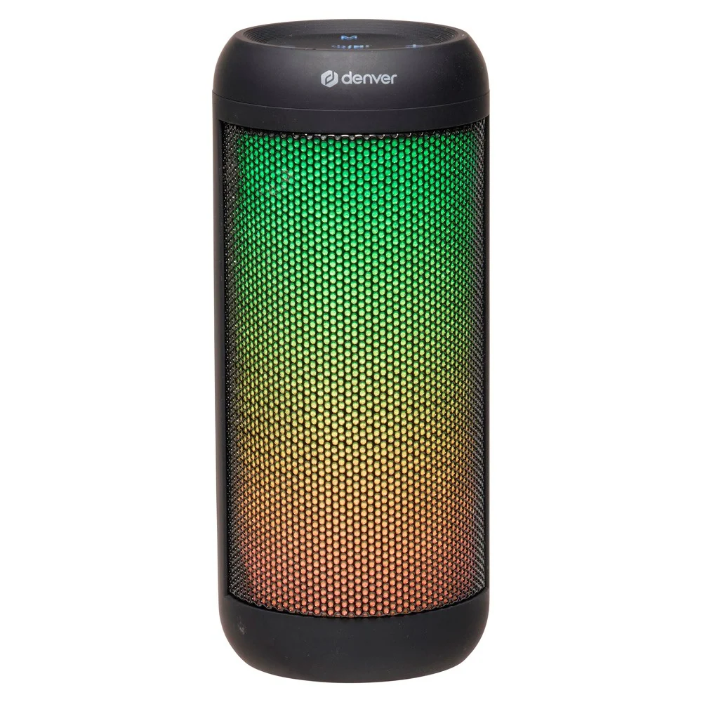 Denver Trådløs Bluetooth Høyttaler 1200mAh med RGB LED-Lys – Svart v:4832302 Denver Trådløs Bluetooth Høyttaler 1200mAh med RGB LED-Lys – Svart v:4832302