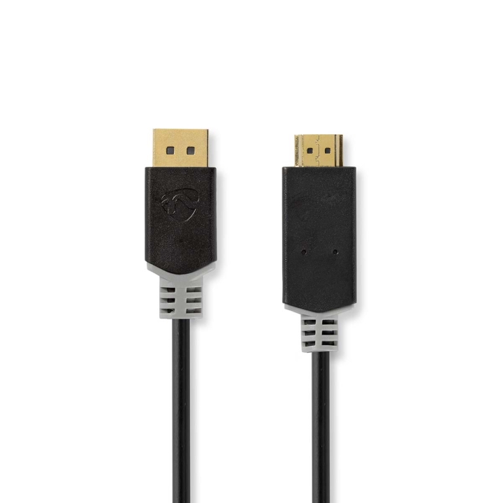 Nedis Displayport-kabel | DisplayPort Han | HDMI ™ -kontakt | 4K@30Hz | Gull belagt | 1.00 m | Rund | PVC | Antrasitt | Boks v:9695653 Nedis Displayport-kabel | DisplayPort Han | HDMI ™ -kontakt | 4K@30Hz | Gull belagt | 1.00 m | Rund | PVC | Antrasitt | Boks v:9695653