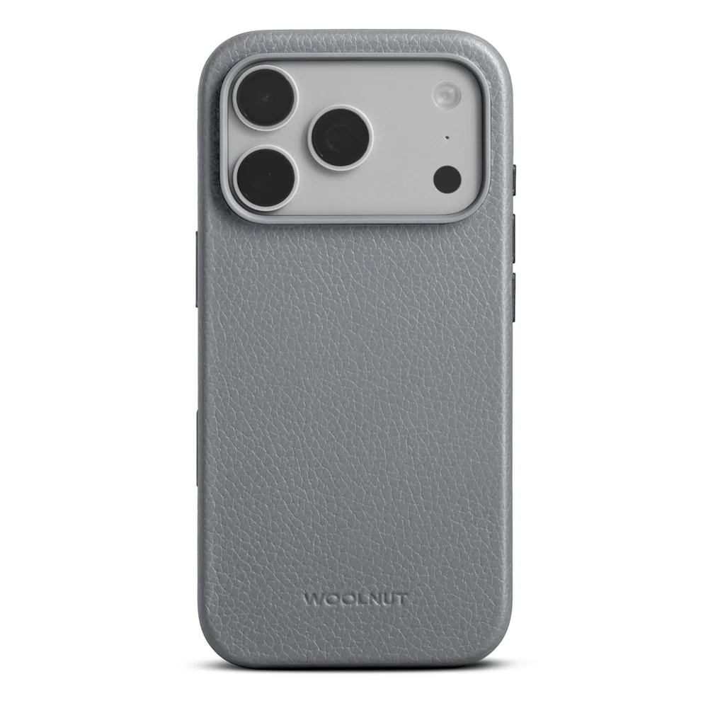 iPhone 18 Pro WOOLNUT Ekte Skinn Deksel - MagSafe Kompatibel - Grå v:6202026