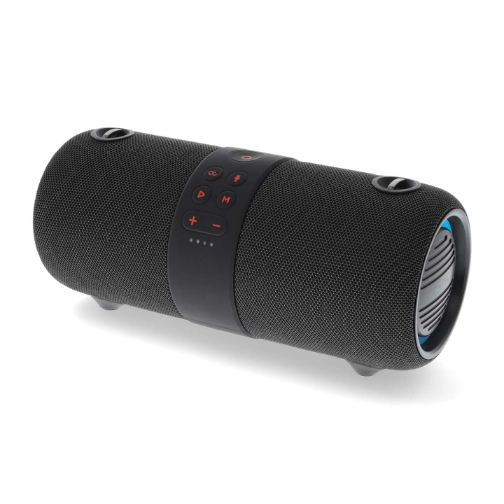 Nedis Bluetooth® Speaker | 390 min | Håndholdt design | 40 W | Stereo | Innebygd mikrofon | IPX6 | Linkable | Sort v:1461878 Nedis Bluetooth® Speaker | 390 min | Håndholdt design | 40 W | Stereo | Innebygd mikrofon | IPX6 | Linkable | Sort v:1461878