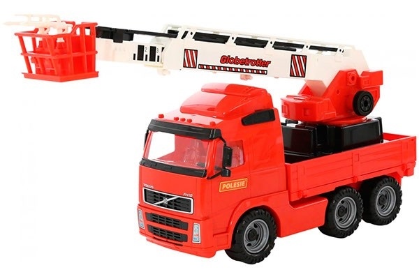 Volvo brannbil med kran på lasteplan 580x195x340 mm v:9170576