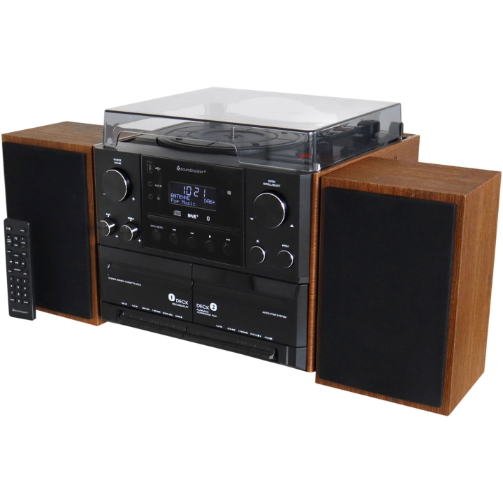 Soundmaster Stereoanlegg MCD5600 med DAB+/FM-radio, CD/MP3, platespiller, dobbel kassett, USB, Bluetooth v:8725398 Soundmaster Stereoanlegg MCD5600 med DAB+/FM-radio, CD/MP3, platespiller, dobbel kassett, USB, Bluetooth v:8725398