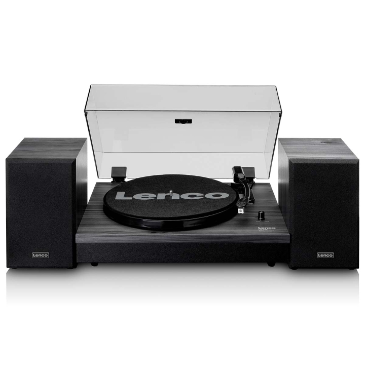Lenco Platespiller med Bluetooth® og to eksterne høyttalere Svart v:4451333 Lenco Platespiller med Bluetooth® og to eksterne høyttalere Svart v:4451333